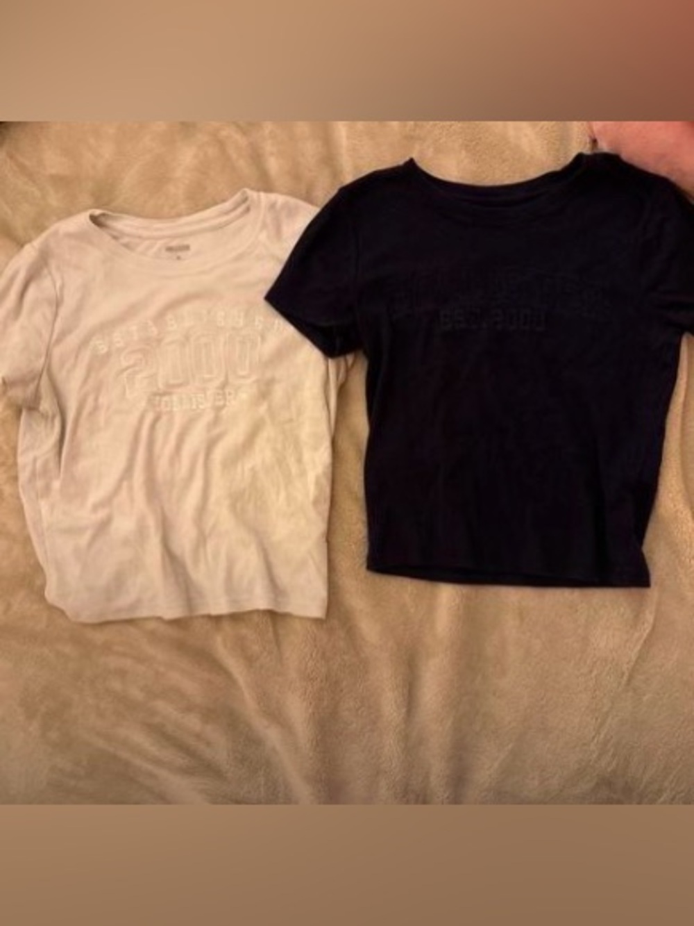 Bundle Hollister Short Sleeve Crewneck Tee - White (medium) & Blue (small)